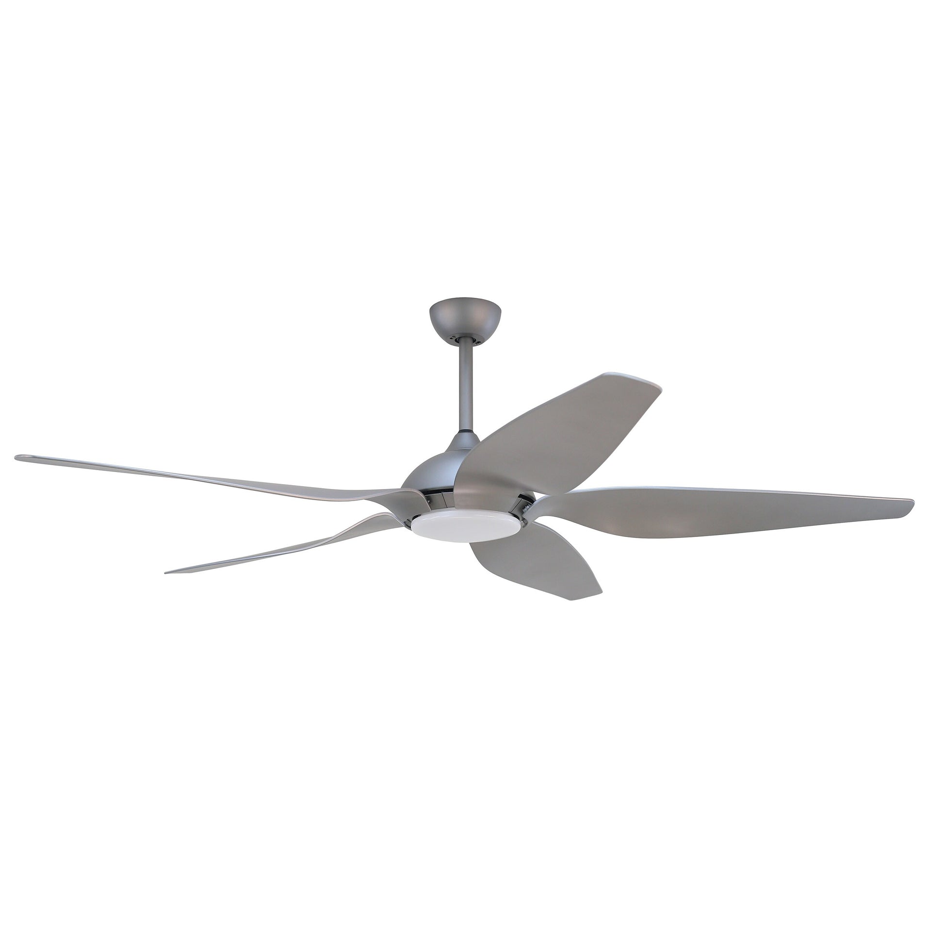 Forno Voce Fabrica 66-in Titanium Integrated LED Indoor Smart Propeller Ceiling Fan with Light and Remote (5-Blade) CF01566-TT1