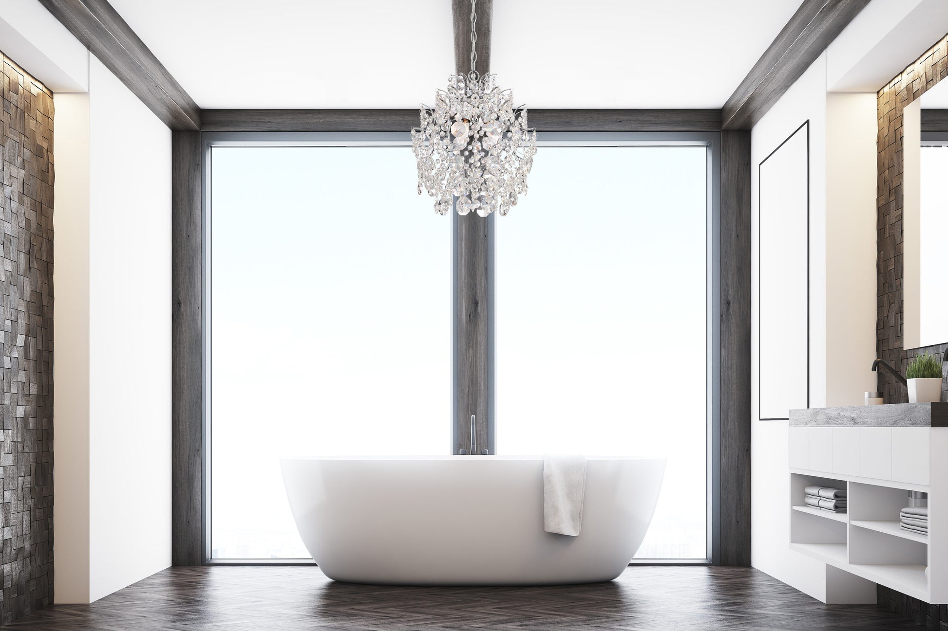 Minka Lavery Isabella's Crown 3 -Light Gloss Chrome Glam Crystal For Use in Bathrooms, Bedrooms, Dining Rooms, Foyers, Kitchens, Living Rooms Chandelier 1640766