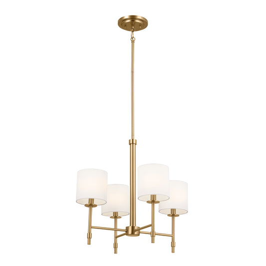 Kichler Ali 4 -Light Brushed Brass Traditional For Use in Bedrooms, Dining Rooms, Foyers, Kitchens, Living Rooms Chandelier 5269716