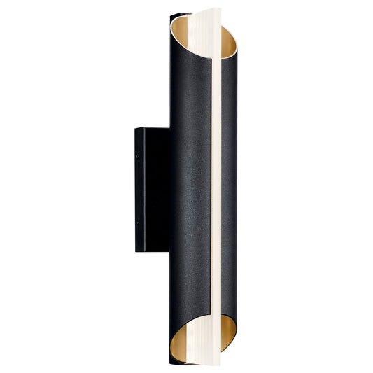 Kichler Astalis 20.75-in H Black Hardwired Integrated LED Outdoor Wall Light 5271933