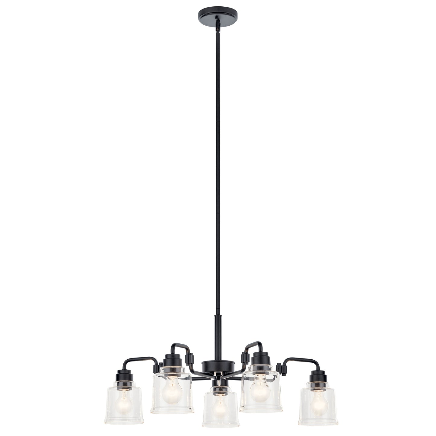 Kichler Aivian 5 -Light Black Vintage For Use in Bedrooms, Dining Rooms, Foyers, Kitchens, Living Rooms Chandelier 5271904