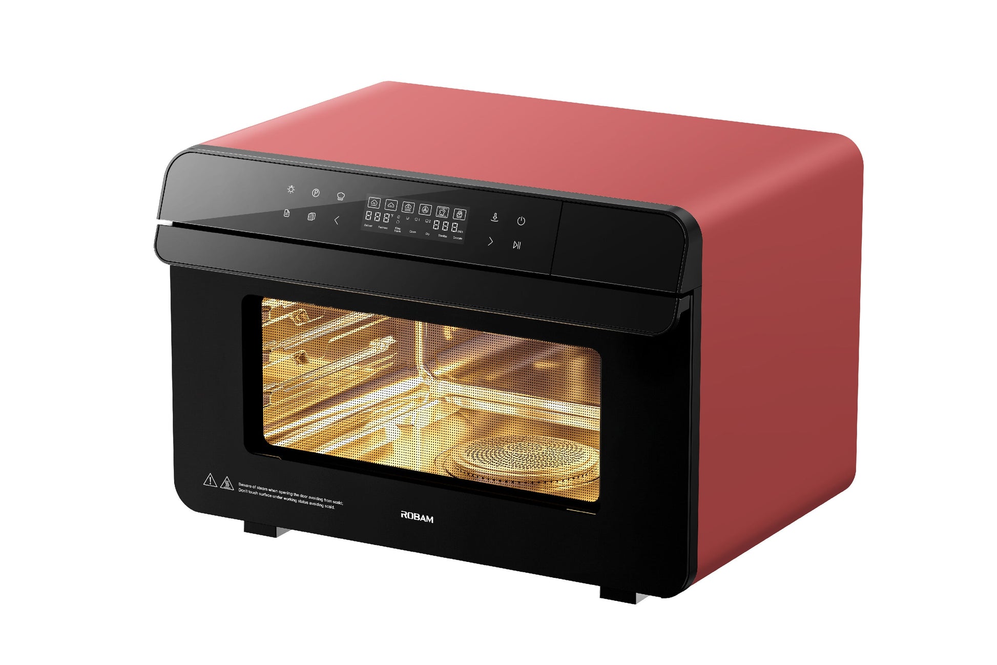 ROBAM R-Box 6-Slice Red Convection Toaster Oven with Rotisserie and Automatic Shut-Off (1800-Watt) ROBAM-CT763R