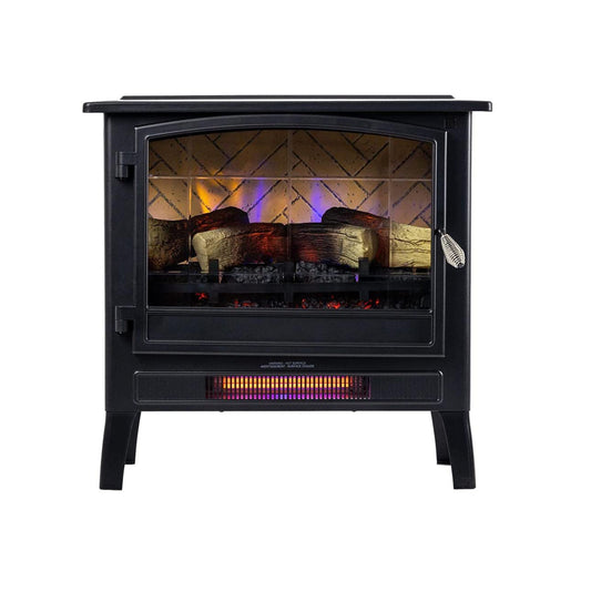 Country Living 24-in W Black Infrared Quartz Electric Fireplace CL-FS-696-0