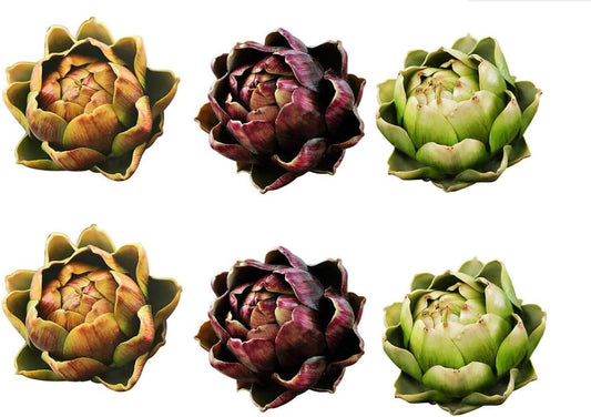 WESAPPINC Large Artificial Artichoke Fake Vegetables and Fruits for Kitchen Home Table Wedding Decorations (Color)