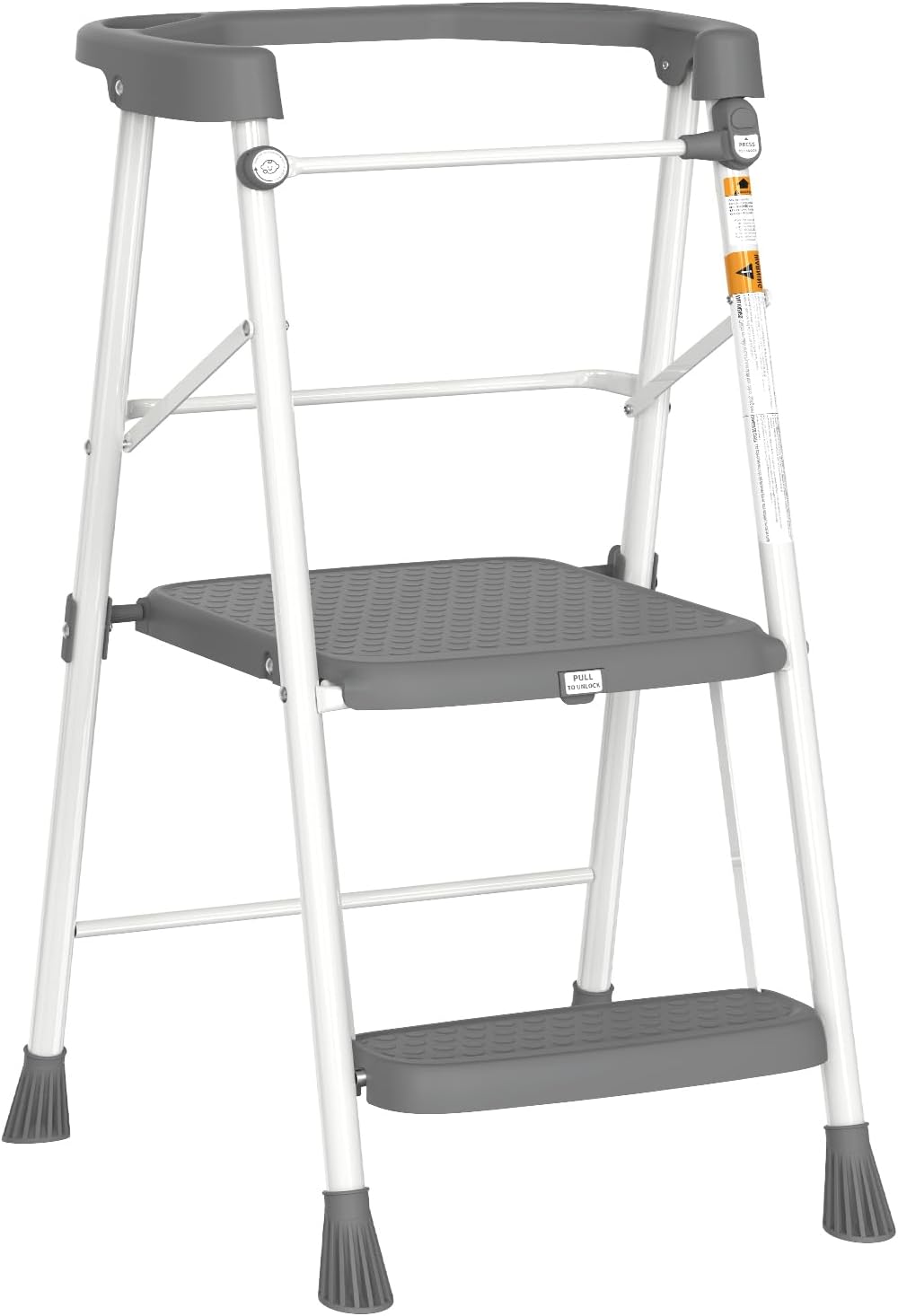 HBTower Kids 2 Steps Step Stool, Toddler Tower for Kitchen Counter Learning, Toddler Kitchen Stool Helper with Anti-Drop Safty Railing Kids Standing Folding Stepper