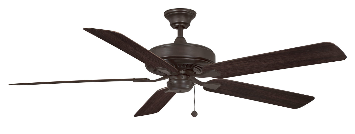 Fanimation Edgewood60 60-in Outdoor Dark Bronze with Dark Walnut Blades Ceiling Fan Light Kit Compatible ( 5 -Blade ) 5327030