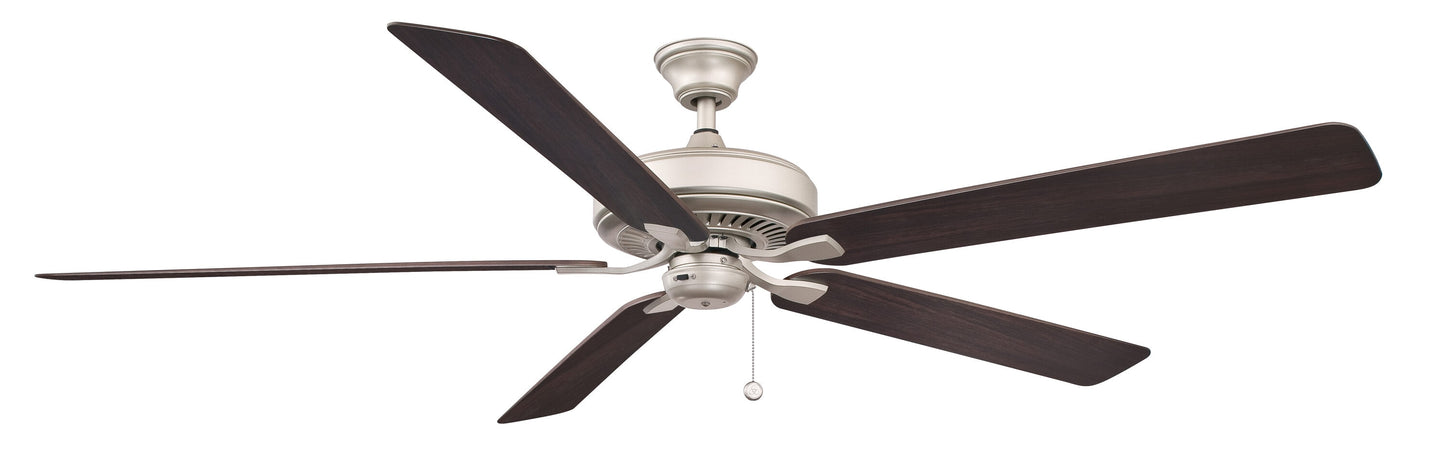 Fanimation Edgewood72 72-in Outdoor Brushed Nickel with Dark Walnut Blades Ceiling Fan Light Kit Compatible ( 5 -Blade ) 5326650