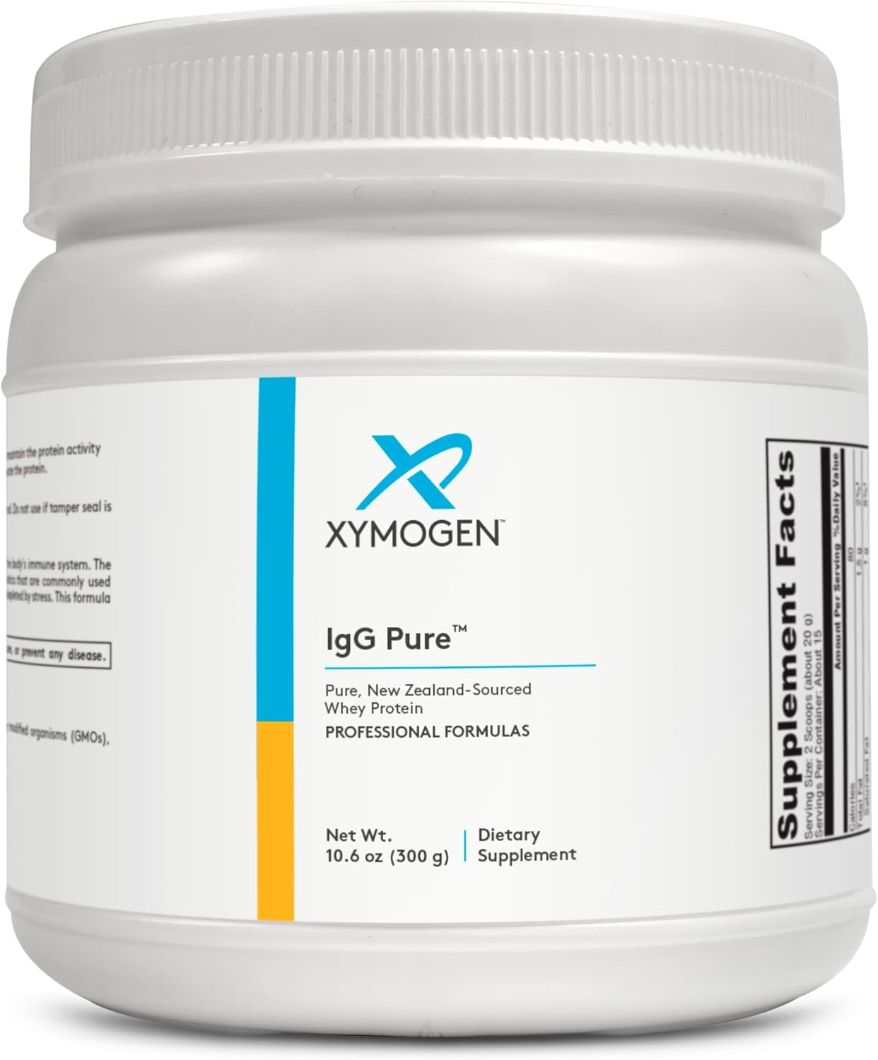 XYMOGEN IgG Pure - Bioactive Whey Protein Concentrate Powder to Support Lean Body Mass - Contains Immunoglobulins for Immune Support + Healthy GI Function (10.6 oz)