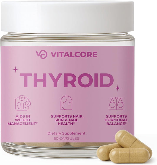 Desiccated Thyroid Supplement 200mg | Grass-Fed, New Zealand Sourced Bovine Thyroid Support for Women, Energy & Metabolism Boost, Thyroid Health, Mood Balance & Sleep Relief – 60 Capsules