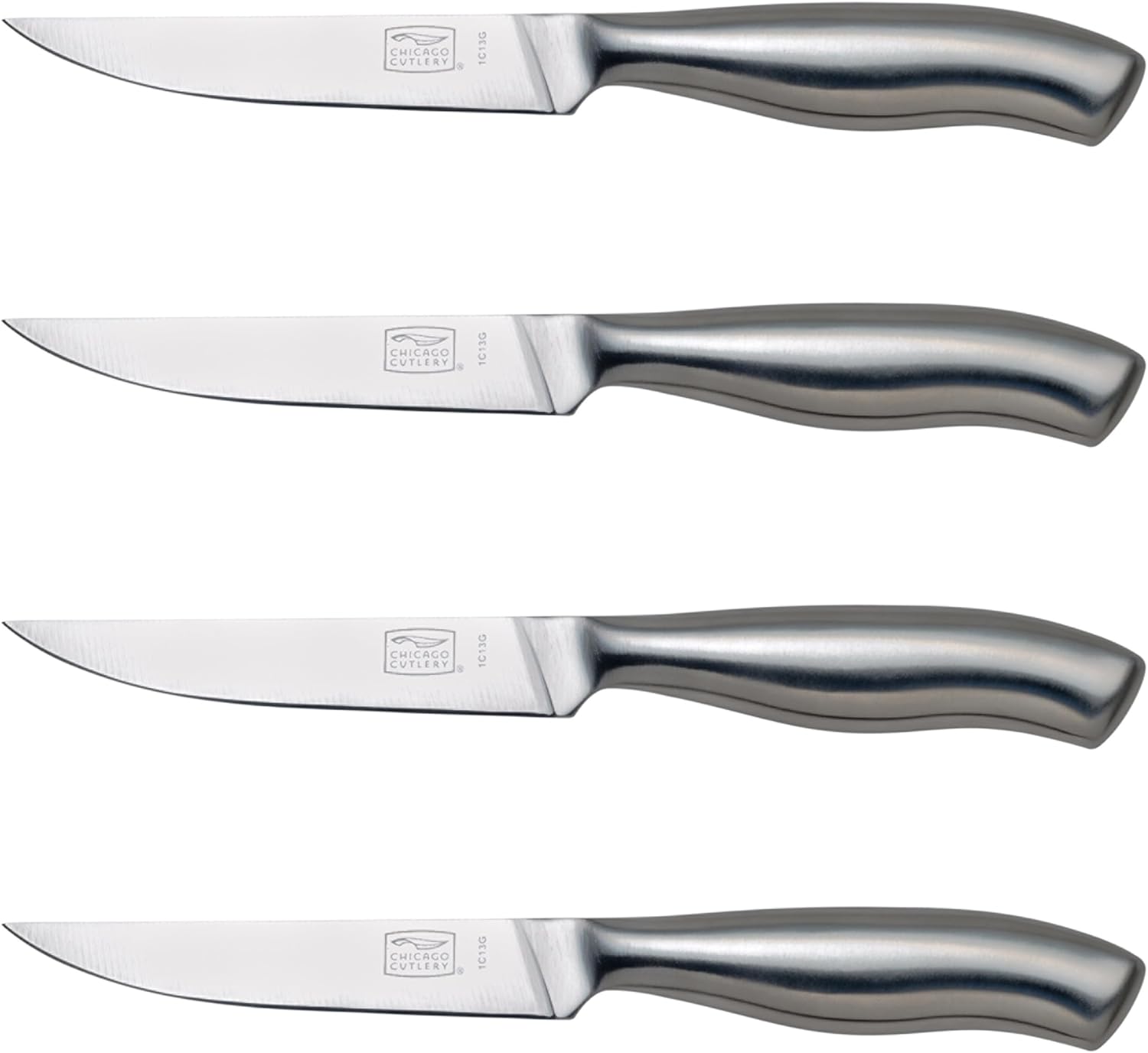 Chicago Cutlery Insignia Steel 4-Piece Steak Knives, 4.5" Stainless Steel Blades for Effortless Cutting, For Home Kitchen and Professional Use
