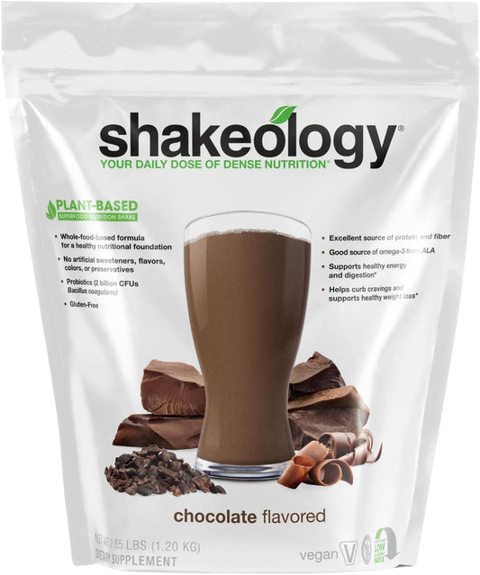 Shakeology Plant Based Protein Powder Blend \u2013 Gluten-Free Shake with Vitamins and Minerals \u2013 Helps Support Weight Loss, Lean Muscle, Gut Health \u2013 Chocolate, 30 Servings
