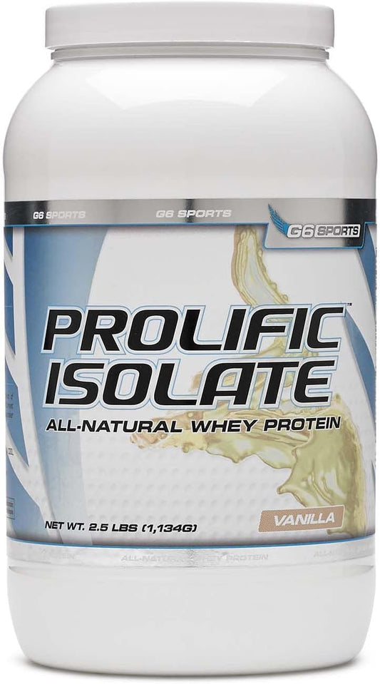 STI G6 Sports Prolific Isolate Whey Protein - Vanilla 2.5 lb(s).