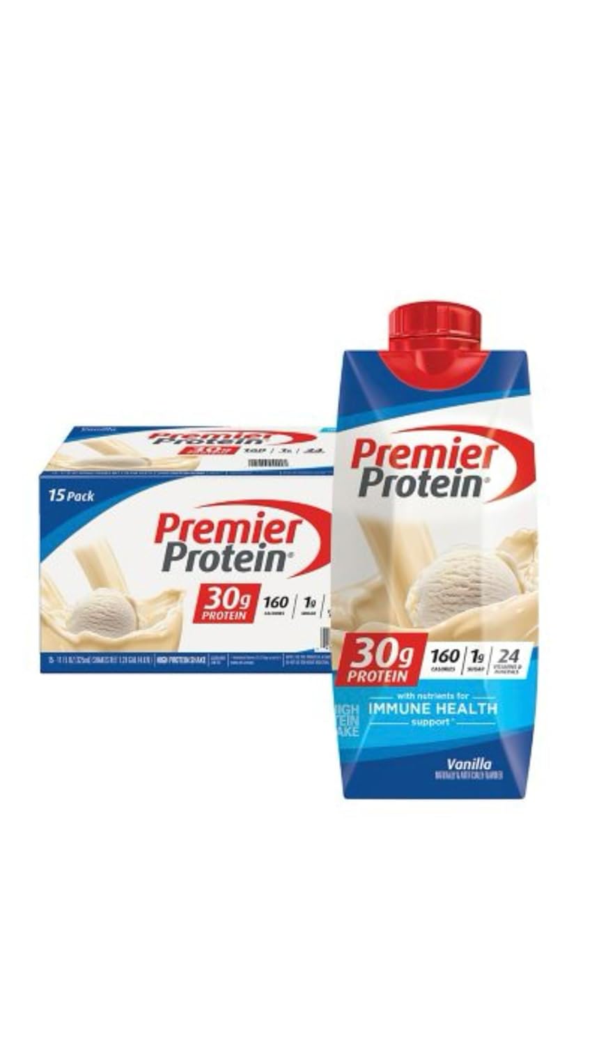 Premier Protein High Protein Shake, Vanilla, 165 Fl Oz, 15 Count