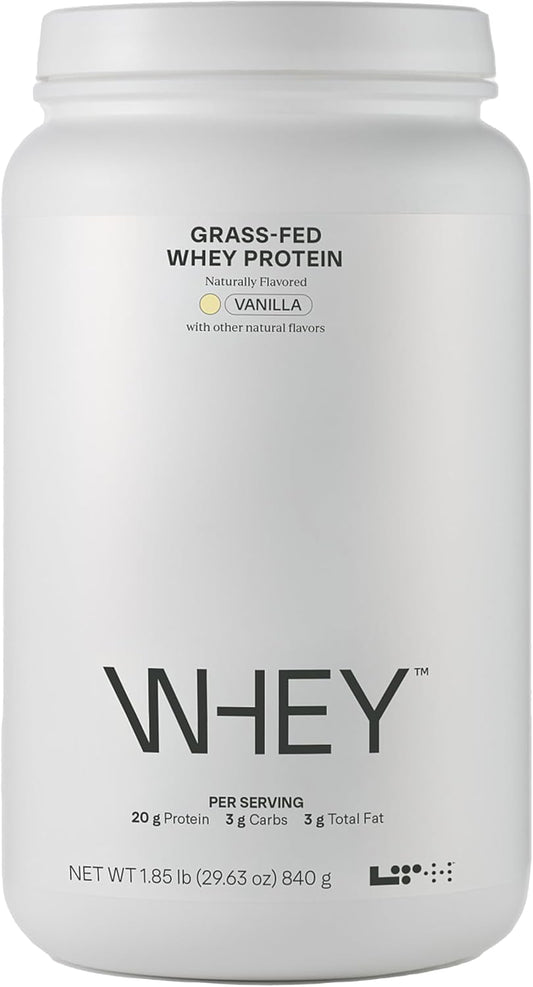 LTH Whey Protein - Trusted by Life Time Fitness Members - Grass-Fed Whey Protein Powder - with Amino Acids - Aids Lean Muscle & Recovery - Supports Immune & Liver Health - Vanilla, 30 Servings