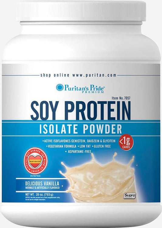 Puritan's Pride Soy Protein Isolate Powder Vanilla-28 oz Powder