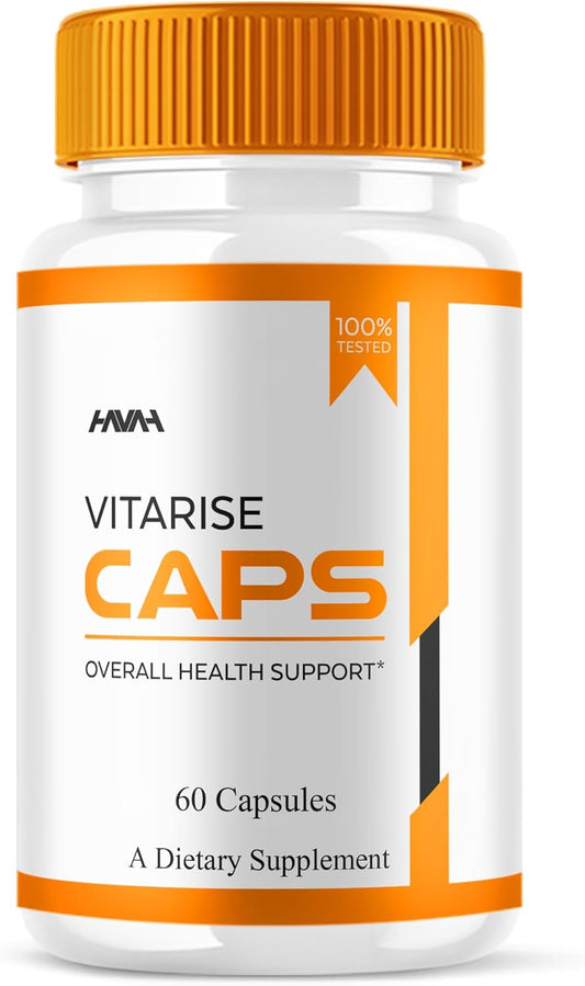 Vita Rise Caps Advanced Health Management Support VitaRise Pills, Vitarise Maximum Strength Overall Health & Wellness Support Supplement, Vita Rise Premium Health Management Capsules (60 Capsules)
