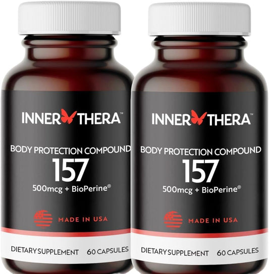 Extra-Strength 157 Peptide Capsules (2 Bottles) - Muscle Health - Tissue Health - Gut Health - Rapid Recovery - Strength and Wellness - 4 Month Supply (2)