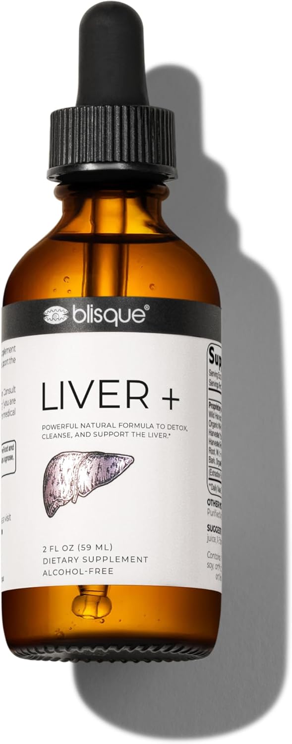 Blisque – Liver Complex Supplement to Detox, Cleanse, and Repair The Liver | Doctor-Approved | Natural Ingredients | Milk Thistle and Dandelion Root | 2 Ounce | 59 Servings