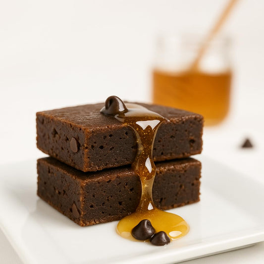 Gluten-Free Chocolate Protein Brownie with Collagen & Honey – High-Protein, Whole-Food Snack, 9 Count