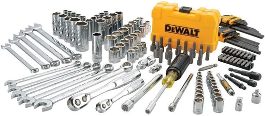 DEWALT Mechanics Tools Kit and Socket Set, 142-Piece, 1\/4 & 3\/8" Drive, MM\/SAE (DWMT73802)