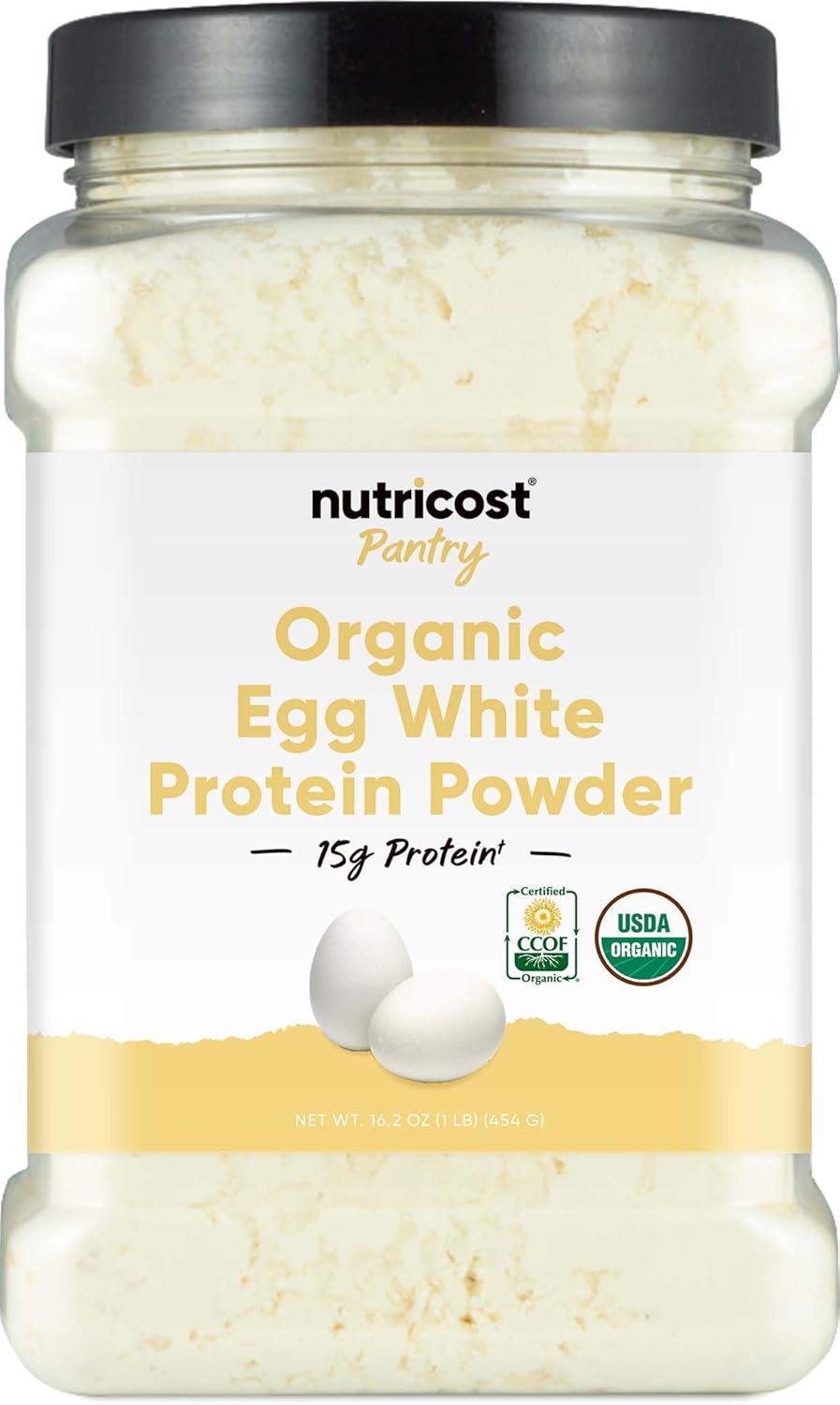 Nutricost Pantry Organic Egg White Protein Powder (1 LB) - GMO-Free, Gluten-Free