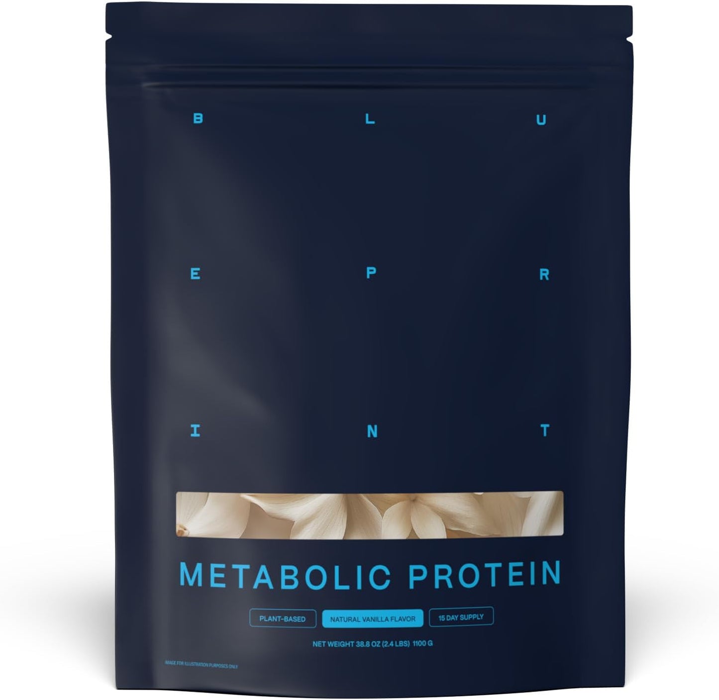 Blueprint by Bryan Johnson Vegan Protein Meal Replacement \u2013 Plant Based Hemp Protein with 27g Protein Per Serving \u2013 Low Calorie, Flavored Protein for Women & Men \u2013 Dairy Free \u2013 15 Servings - Vanilla