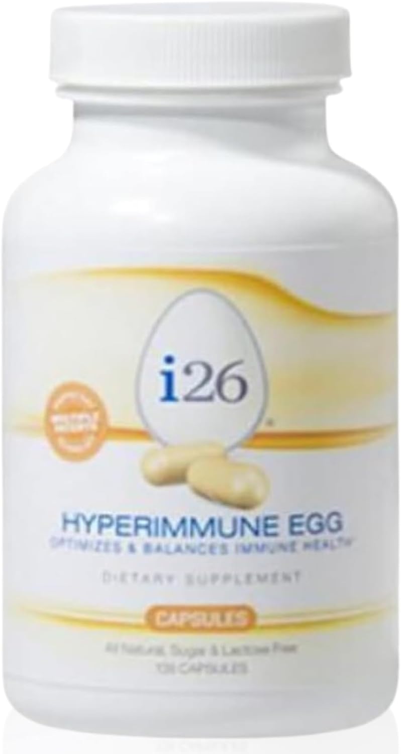 Youngevity i26® Hyperimmune Egg Capsules – Immune and Digestive Support – Hyperimmune Egg Powder Supplement – Non-GMO, Gluten-Free, Lactose-Free, 135 Capsules