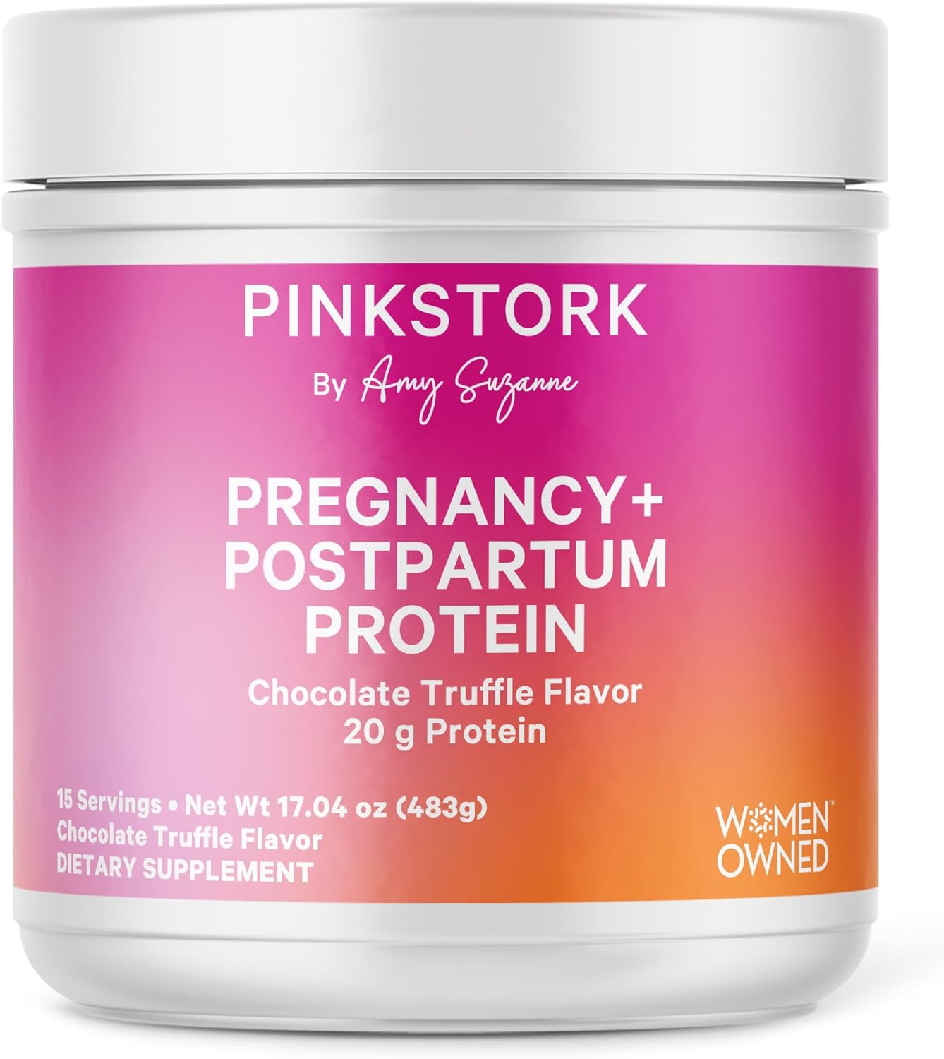 Pink Stork Protien Powder for Pregnancy & Postpartum – 20g Whey + Collagen Protein, Prenatal Protien Powder & Lactation Support, Hydration & Electrolytes, Breastfeeding Friendly, Chocolate