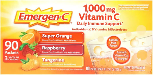 Emergen-C Tangerine Fizzy Drink Mix 90 Pack
