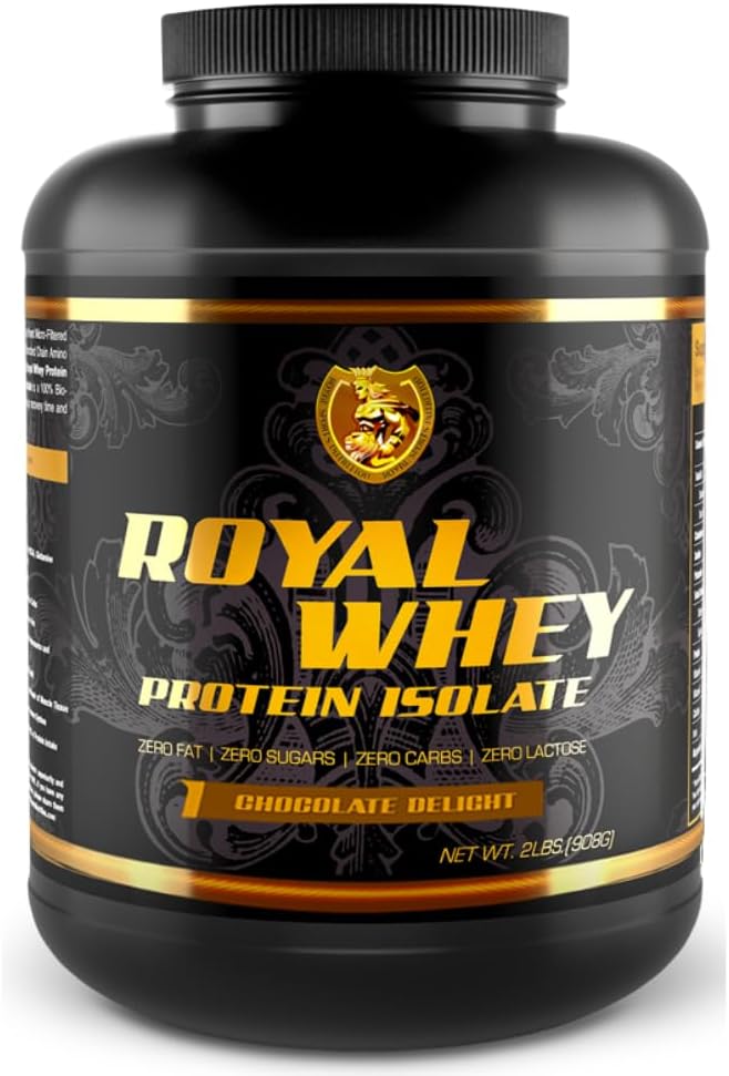 RSN Royal 100% Isolate Protein Powder | 27g Protein Isolate | 0 Sugar | 1g Carbs | 5 lbs | 76 Servings | Chocolate Delight