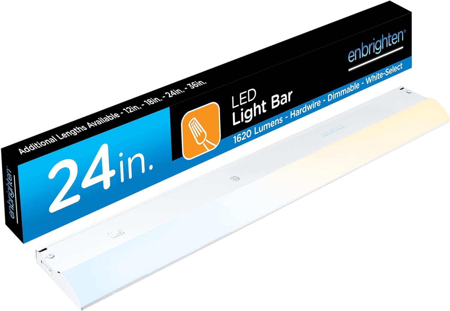 Enbrighten 24 inch Hardwired Under Cabinet Lights, 1620 Lumens, Five White Settings from (2700K-6500K), Full Range Dimmable, Under Counter Light, Linkable Under Counter Lights for Kitchen 82922-T1