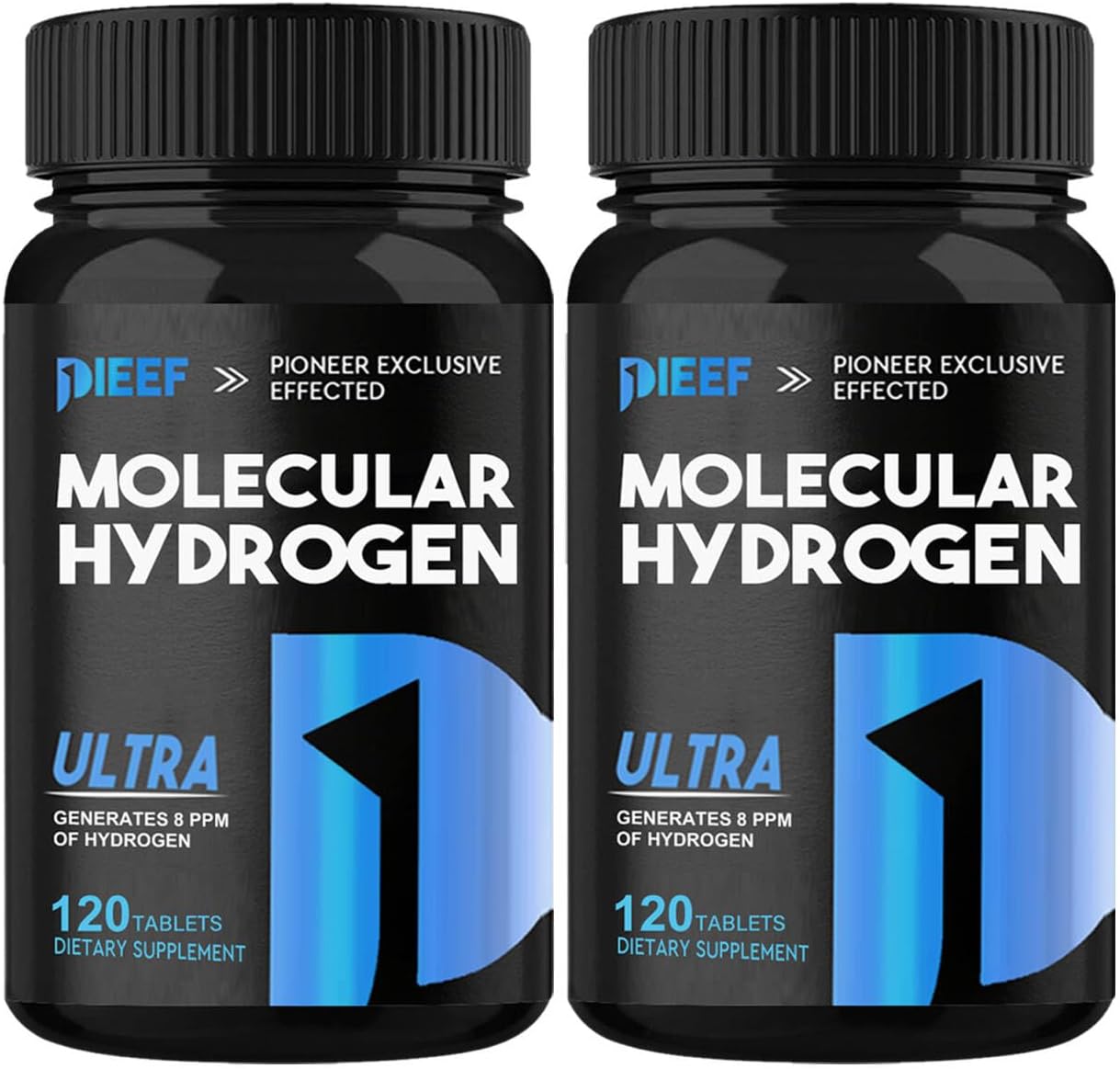Hydrogen Water Tablets Vegan,120 Tablets, Fast-Dissolving H2 Molecular Hydrogen Supplements, Supports Brain Health, Energy and Cognitive Function, Non-GMO, Gluten-Free, 2 Bottles