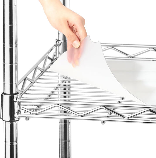 Frienda Set of 10 Wire Shelf Liner 18 x 48 Inch Heavy Duty Shelf Liners Packed Flat for Wire Shelving, Waterproof Non Adhesive Plastic Mat for Metal Rack Kitchen Shelves, Shoe Rack