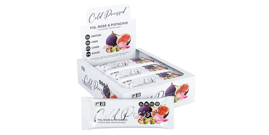 Fibre Boost Cold Pressed Fig, Rose and Pistachio flavoured Protein Bar