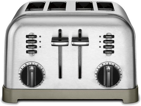 Cuisinart CPT-180 Metal Classic 4-Slice Toaster, Brushed Stainless (Renewed)