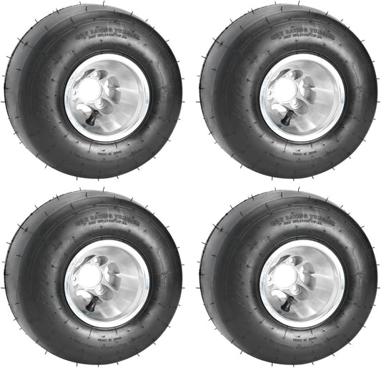 CWTD High-Performance 11x7.10-5 Go Kart Rear Wheel - Super Slick Tires on Aluminum Rims for Drift Trike and Racing Carts (1)