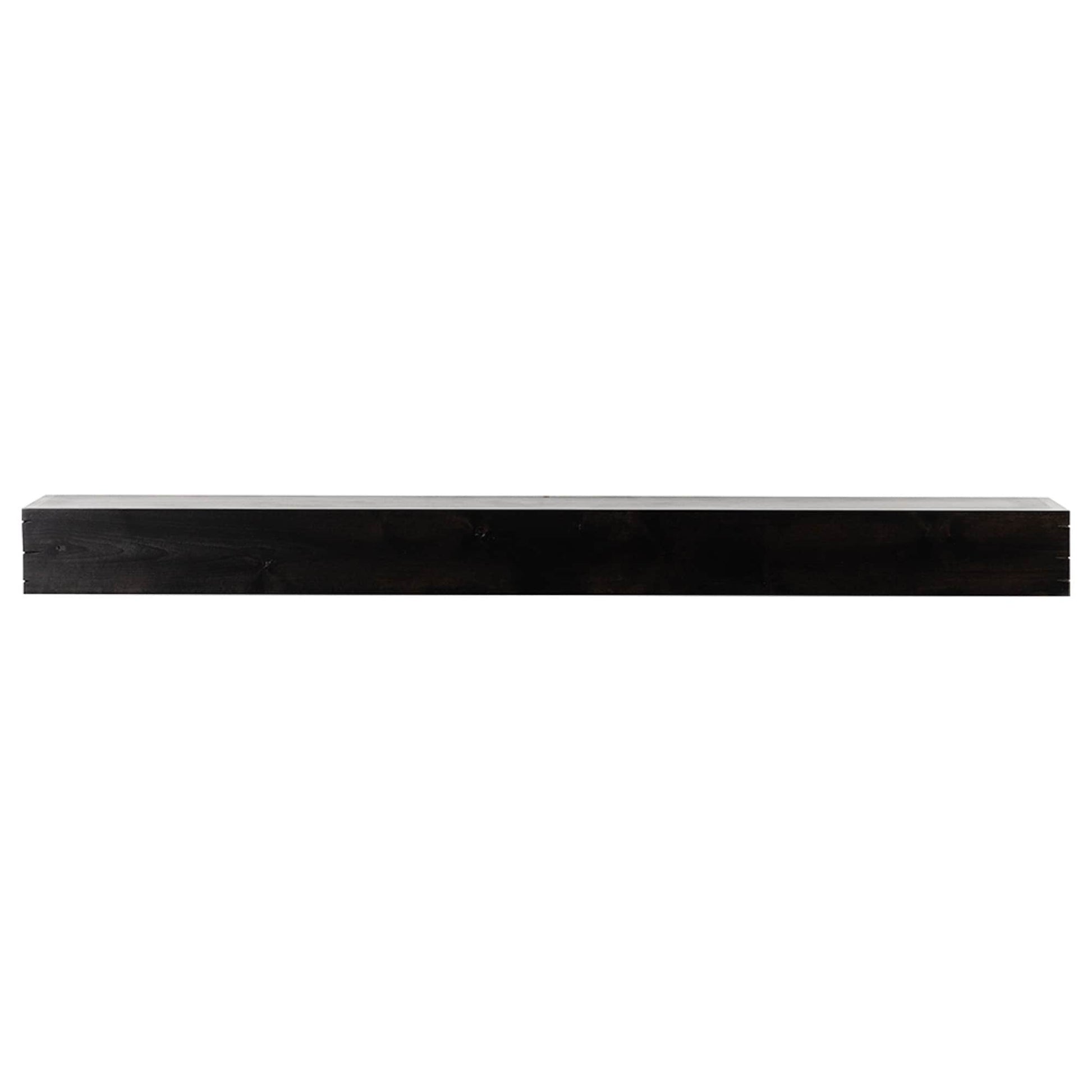Mantels Direct 72-in W x 5-in H x 8-in D Ebony Alder Modern Fireplace Mantel WALLACE-72-PEC