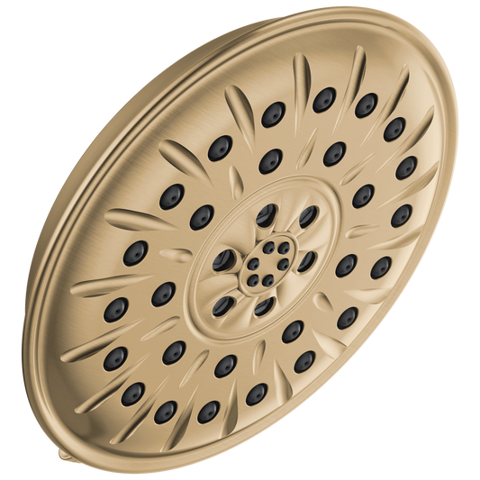 Delta Universal Showering Components 4.0 -Spray Lumicoat Champagne Bronze 8.25-in Round Fixed High Pressure Shower Head 1.75 GPM