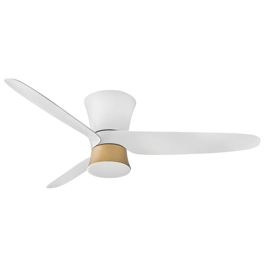 Hinkley Neo 52-in Integrated LED Flush Mount Smart Matte White with Matte White Blades Ceiling Fan With Light - Remote Included ( 3 -Blade ) 5351563