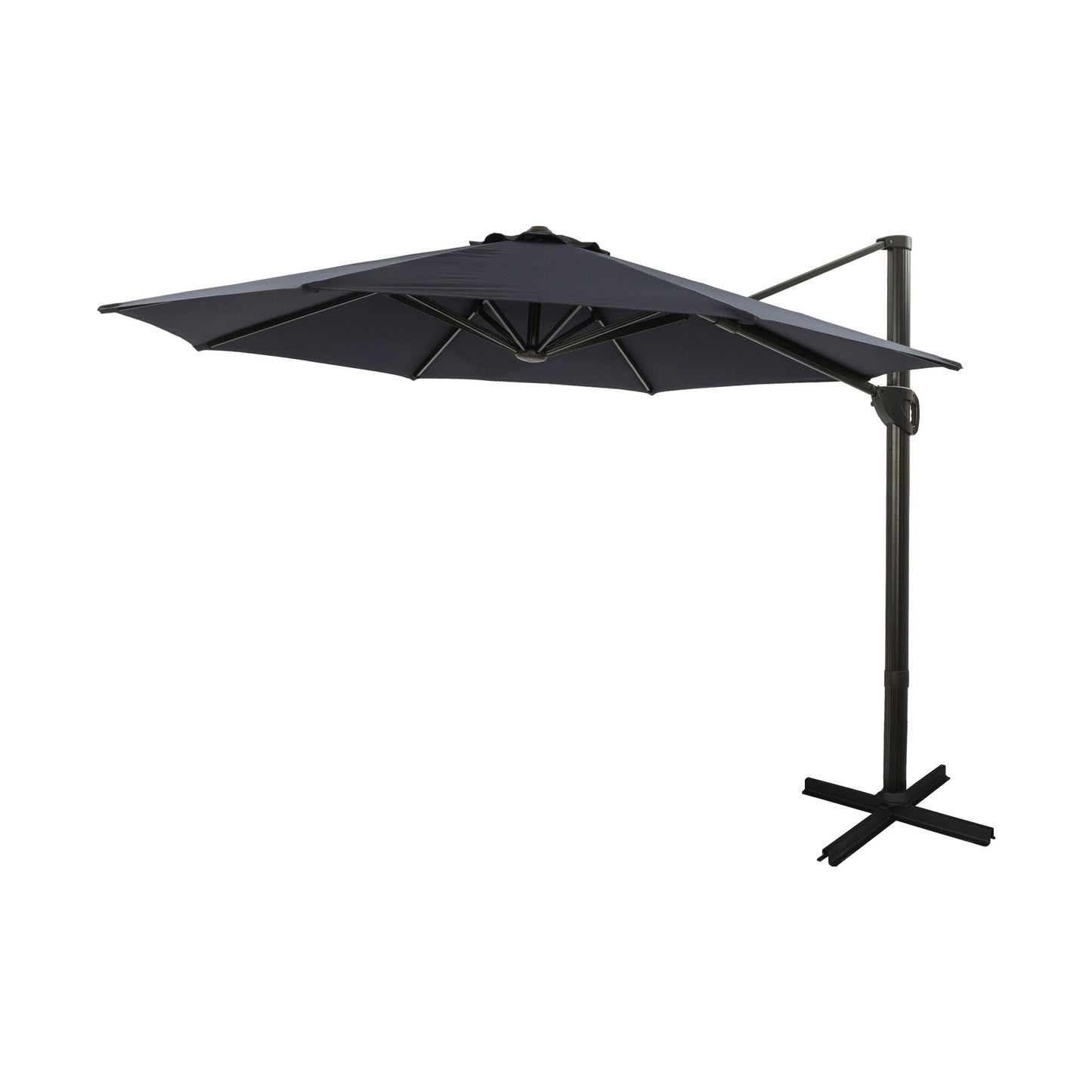 Sumyeg 11-ft Aluminum Blue No-tilt Cantilever Patio Umbrella