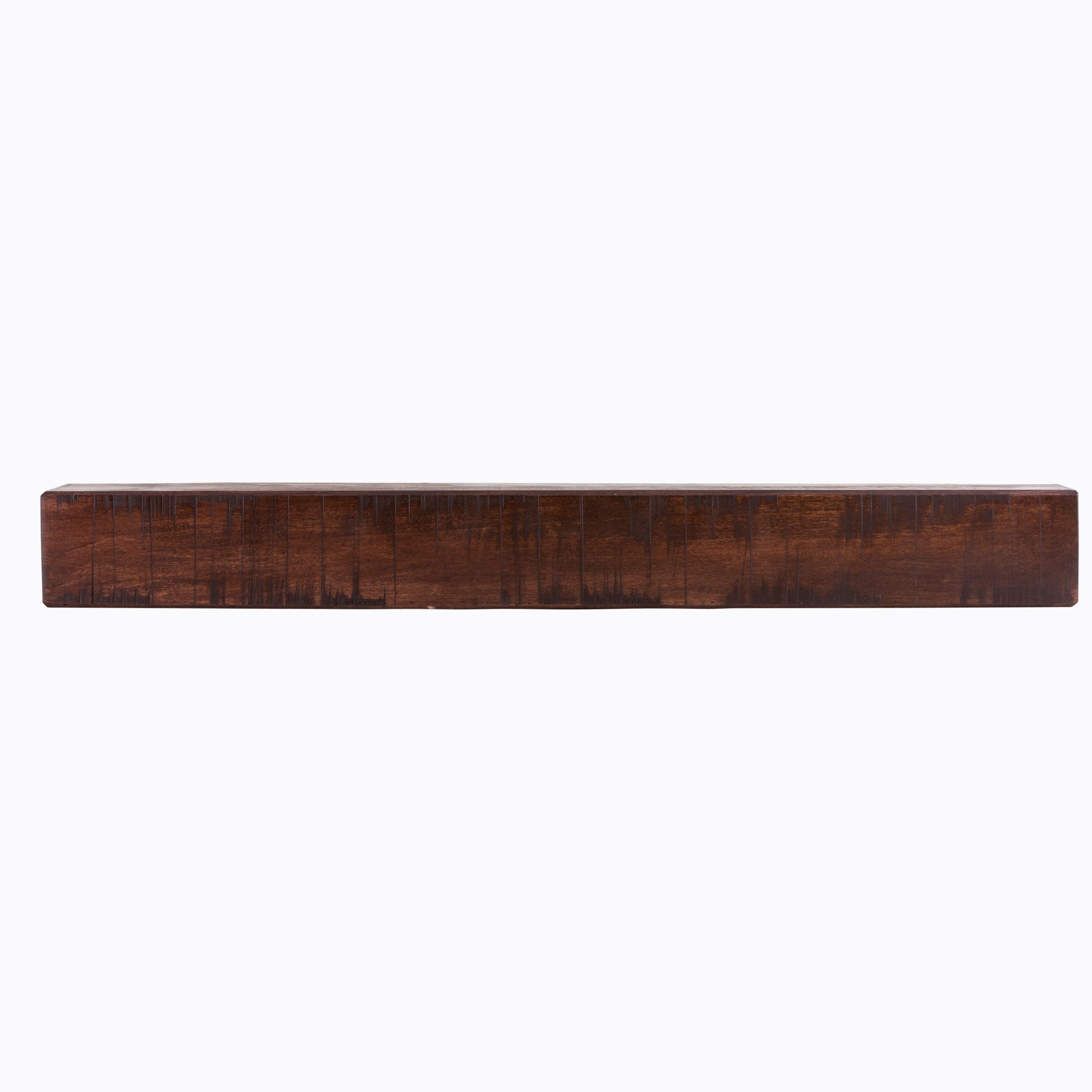 Dogberry 48-in W x 5.5-in H x 6.25-in D Mahogany Poplar Hollow Rustic Fireplace Mantel MRUST4862MHOGNONE