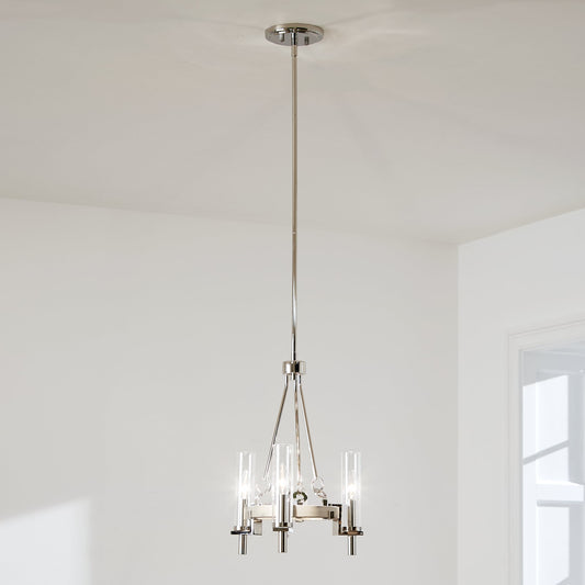 Kichler Telan 3 -Light Off-white Farmhouse For Use in Bedrooms, Dining Rooms, Foyers, Kitchens, Living Rooms Chandelier 2470004