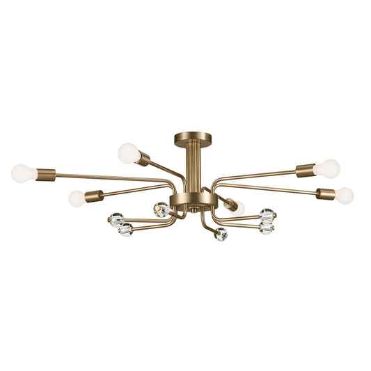 Kichler Ocala 6 -Light 24.25-in Gold Flush Mount Light 5384795