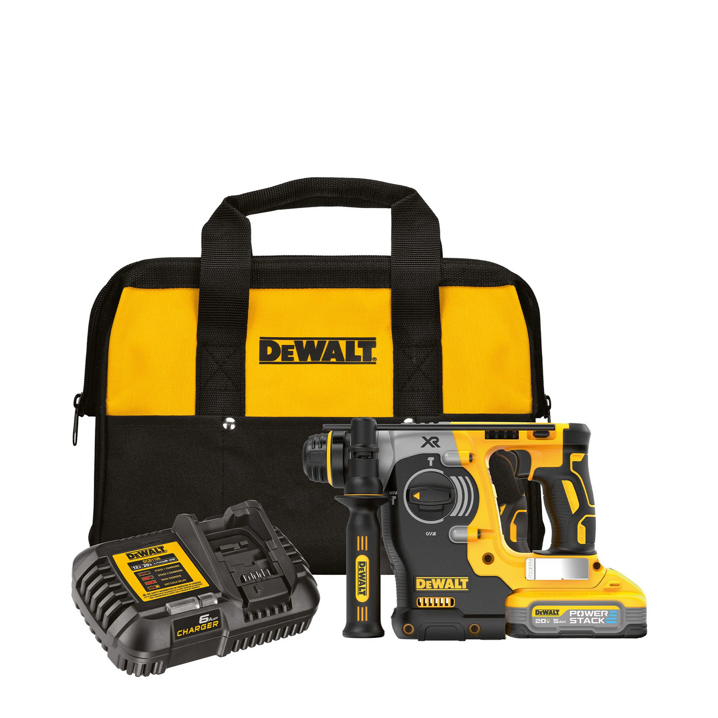 DEWALT XR 20-volt Max 1-in Sds-plus Variable Speed Cordless Rotary Hammer Drill(1-Battery Included) DCH273H1