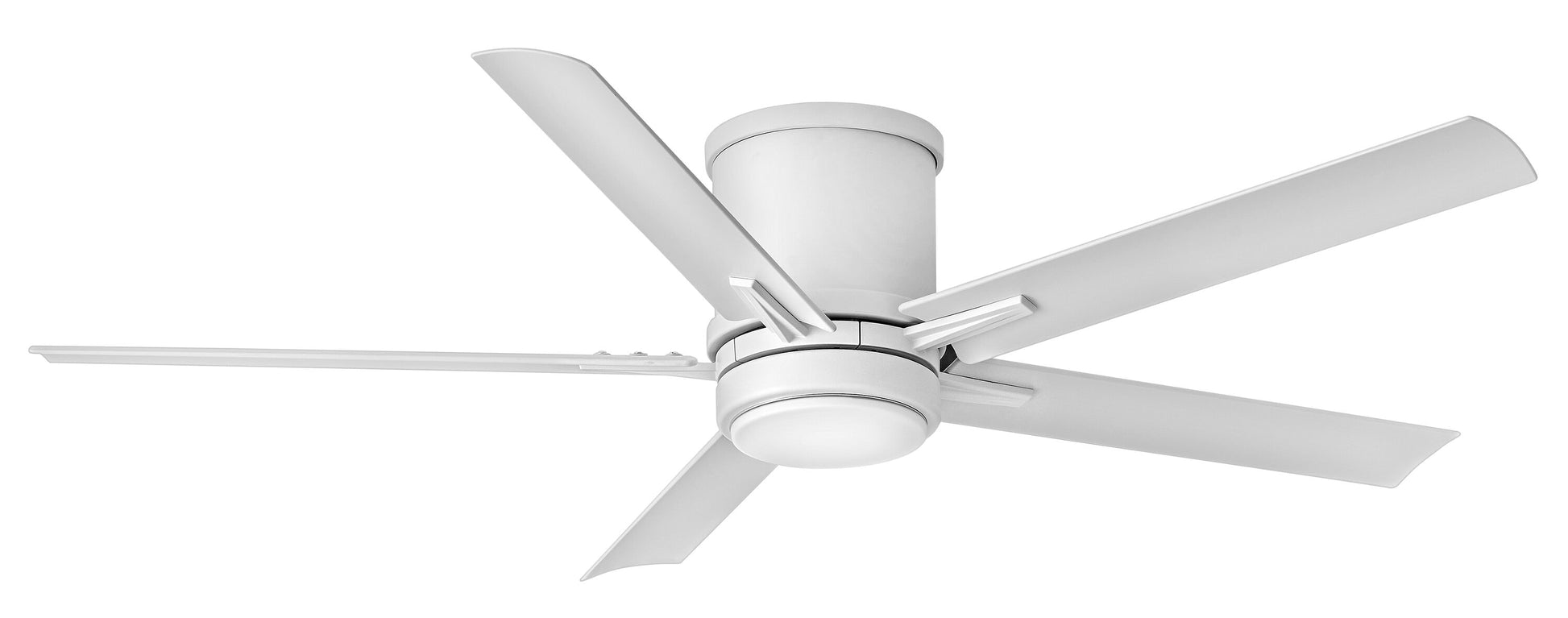 Hinkley Vail Flush 52-in Integrated LED Outdoor Flush Mount Smart Matte White with Matte White Blades Propeller Ceiling Fan With Light - Remote Included ( 5 -Blade ) 5528866