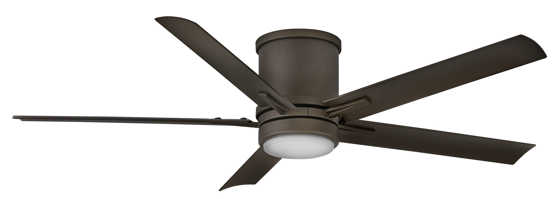 Hinkley Vail Flush 52-in Integrated LED Outdoor Flush Mount Smart Metallic Matte Bronze with Metallic Matte Bronze Blades Propeller Ceiling Fan With Light - Remote Included ( 5 -Blade ) 5528881