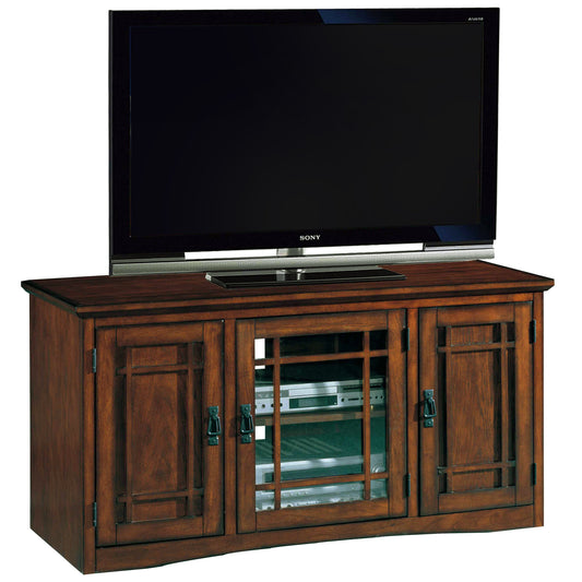 Leick Home Riley Holliday Traditional Mission Oak TV stand ( Accommodates TVs up to 55-in )