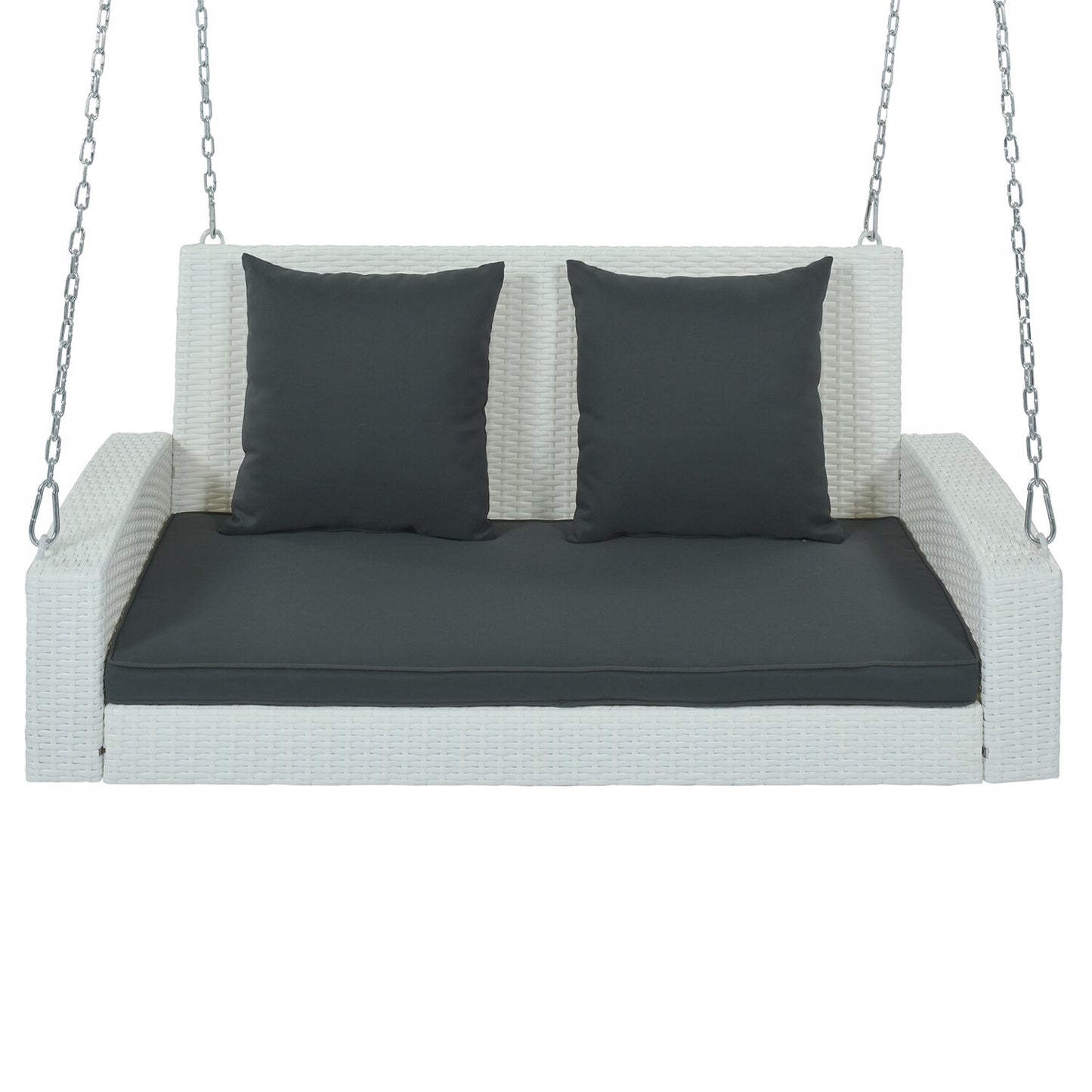 SINOFURN 2-person Beige Outdoor Swing