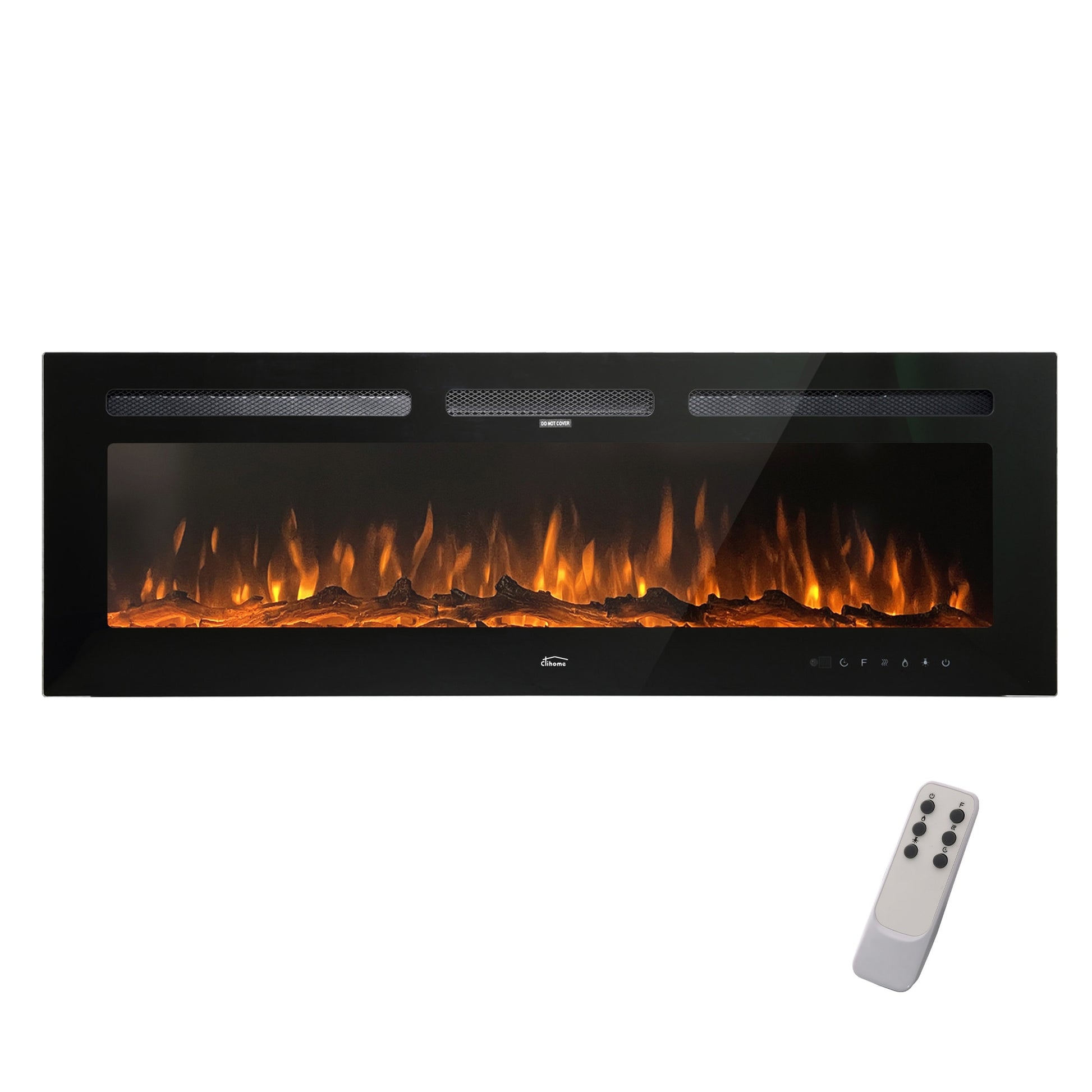 Clihome 60-in W Black LED Electric Fireplace CMD-CH60R