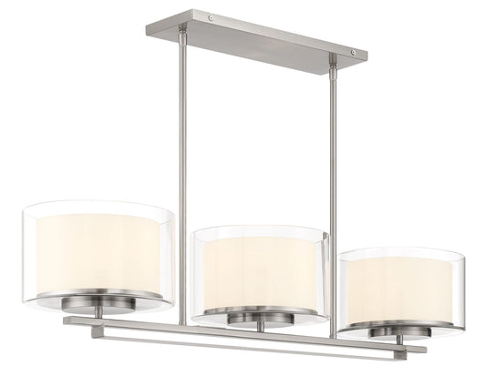 Minka Lavery Parsons Studio 3 -Light Brushed Nickel Modern/contemporary For Use in Bedrooms, Dining Rooms, Foyers, Kitchens, Living Rooms Chandelier 5649174